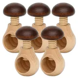 Dekohelden24 Nussknacker Pilz mit Schraubgewinde 5er Set
