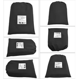 luxuskollektion 2er-Set Wasserdicht Biertischhussen, 220 x 50 cm, Schwarz