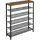 VASAGLE Schuhregal 110 x 110 x 30 cm 5 Ebenen / schwarz