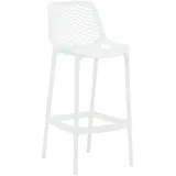 deluke Barhocker, Weiß, Kunststoff, 45x105x53 cm, Esszimmer, Barmöbel, Barhocker