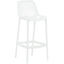 deluke Barhocker, Weiß, Kunststoff, 45x105x53 cm, Esszimmer, Barmöbel, Barhocker