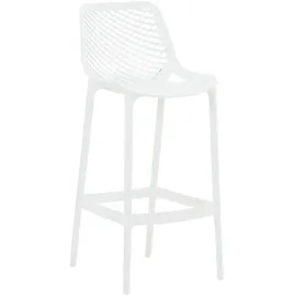 deluke Barhocker, Weiß, Kunststoff, 45x105x53 cm, Esszimmer, Barmöbel, Barhocker