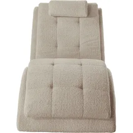 Home Affaire Relaxliege HOME AFFAIRE "Vengo 2, moderne Solitär Relaxpolsterliege, bequem und elegant", beige (creme), B:70cm H:92cm T:170cm, Sofas, mit Kopfkissen, Mattenoptik auf Korpus