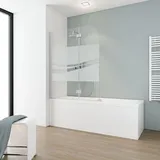 Schulte Home Schulte Badewannenfaltwand Komfort 2-teilig faltbar - 112 x 140 cm, 5 mm Sicherheitsglas, Alu Natur - Grau