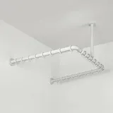 pba Duschvorhangstange U-Form 100 x 100 x 44 cm mehrfarbig