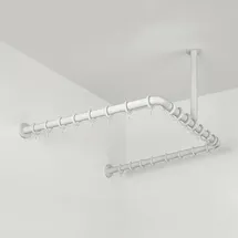 pba Duschvorhangstange U-Form 100 x 100 x 44 cm mehrfarbig