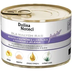 Dolina Noteci PREMIUM für Hunde kleiner Rassen JUNIOR reich an Kaninchenleber mit Hirschzungen 6x185 g