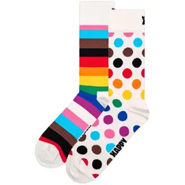 Happy Socks Pride Socken 2er Pack Blau/Rot/Schwarz/Weiß 41-43
