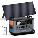 OSCAL 6000W Tragbare Powerstation PowerMax 6000 mit 400W Solarpanel, 3600Wh Solargenerator, 2-std Schnellladung, LiFePO4 Akku Power Station für Zuhause, Camping, Wohnmobil, Notfälle