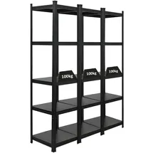 Proregal Schwerlastregal Metall 180 x 45 x 45 cm schwarz