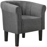 [en.casa] Sessel Jelgava 70x70x58 cm Textil Dunkelgrau