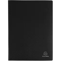 Exacompta 8831E 12x Sichtmappe aus PP 500μ mit 30 glatten Hüllen, transparent, für Format DIN A4 - Schwarz