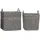 vidaXL Pflanzer Korb 2 pcs Grau