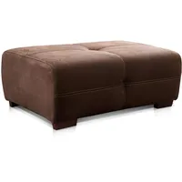 Cavadore Hocker Mavericco / Großer Polsterhocker in Lederoptik / Industrial Style / Passend zu Big Sofa und Ecksofa Mavericco / 108 x 71 x 41 cm (BxHXT) / Mikrofaser Dunkelbraun