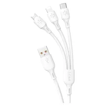 DUDAO USB-C auf Micro USB/Lightning 1,2 m Weiß