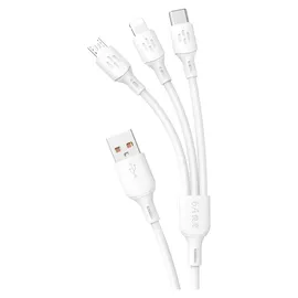 DUDAO USB-C auf Micro USB/Lightning 1,2 m Weiß