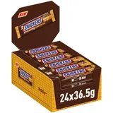 Snickers Creamy Peanut Butter | Milchschokolade gefüllt mit Erdnussbutter, Karamell und Erdnüssen | 24 Doppelriegel (24 x 36,5g), 876 g