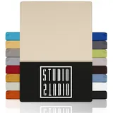 Studio Spannbettlaken Jersey 160 x 200 cm creme beige