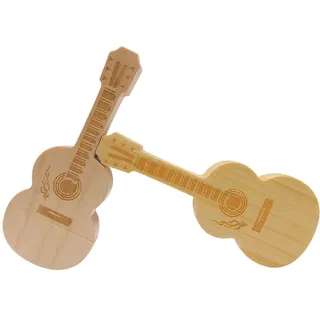 Chauuxee Gitarre USB Sticks Flash Drive Daumenlaufwerke Pendrive 2Pack aus Ahorn und Bambus für Studenten Business Geschenke (2Pack 4GB)