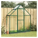 vidaXL Gewächshaus Aluminium Grün 169 cm 58 cm 202 cm 5,0 m2