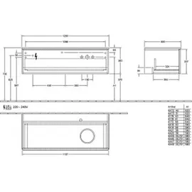 Villeroy & Boch Waschtischunterschrank 120 x 36 x 50 cm Eiche Matt