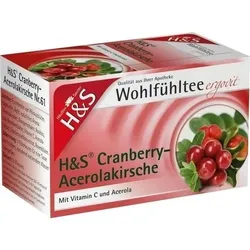 H&S Cranberry Acerolakirsche Filterbeutel 56 g