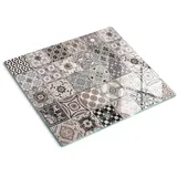 Tulup Glasplatte, Beige, Glas 60x0.4x52 cm Küchen, Küchenelektrogeräte, Herde, Herdabdeckplatten