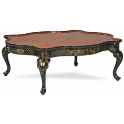 Casa Padrino Luxus Barock Couchtisch Braun / Schwarz / Gold - Barock Möbel im chinesischen Stil