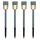 Grundig Solarleuchte Edelstahl 34,5 cm 4er Set Schwarz