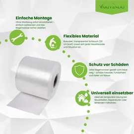 varivendo Fallrohrprovisorium 10m Regenrohrschlauch Dachrinnenersatz Wasserablaufschlauch