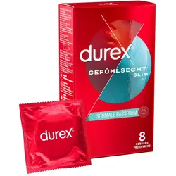 DUREX Gefühlsecht Slim Kondome - mit schmaler Passform 8 St