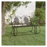 VidaXL Schaukelbank 2-Sitzer 113 cm Schwarz Stahl