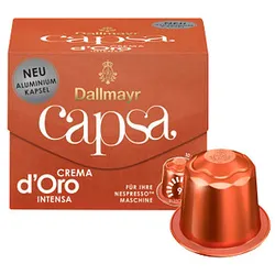 Dallmayr Capsa Crema d'Oro Intensa Kaffeekapseln, Arabicabohnen kräftig, 10 Portionen