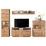 Livetastic Wohnwand Santori 4tlg. Holz Braun Eiche