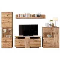 Livetastic Wohnwand Santori 4tlg. Holz Braun Eiche