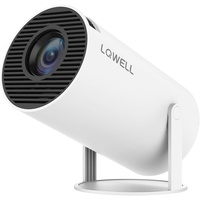 LQWELL HY300-M Classic ohne Android OS Mini-Beamer (8000 lm, 8000:1, 1282 x 720 px, 720P, WiFi, 180 Degree Rotatable, Auto Keystone, BT5.0, 4K Support) weiß