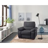 Calia Italia Sessel Gaia Luxus-Microfaser Ginevra 100 x 92 x 94 cm schwarz