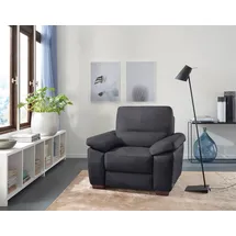 Calia Italia Sessel Gaia Luxus-Microfaser Ginevra 100 x 92 x 94 cm schwarz