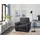 Calia Italia Sessel Gaia Luxus-Microfaser Ginevra 100 x 92 x 94 cm schwarz