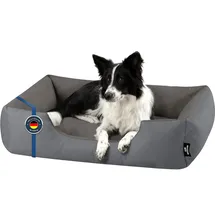 BedDog Hundebett Zara, Hundekissen mit abziehbaren waschbaren Bezug, Hundekorb, Hundesofa, für mittel-große Hunde, L