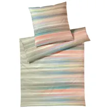 ELEGANTE Bettwäsche SWOOSH Jersey (BL 135x200 cm) - grün - BL 135x200 cm