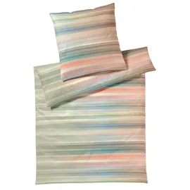 ELEGANTE Bettwäsche SWOOSH Jersey (BL 135x200 cm) - grün - BL 135x200 cm