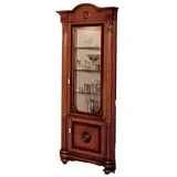 Xlmoebel Eckvitrine Eckschrank Vitrine aus Holz in Braun für luxuriöse Barock (Eckvitrine) Hergestellt in Europa braun