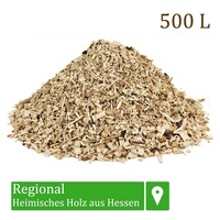 Flameup Holzhäcksel Hackschnitzel für Ofen Rindenmulch für Garten Holz Pflanzen 100-500 L, 500 l