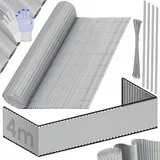 Kesser Balkonverkleidung 90 x 400 cm Hellgrau PVC