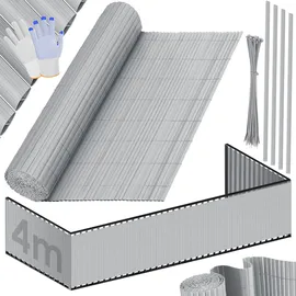 Kesser Balkonverkleidung 90 x 400 cm Hellgrau PVC