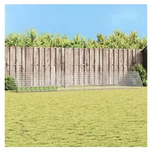 vidaXL Kleintierkäfig Hasenkäfig 215 x 100 x 85 cm silberfarben