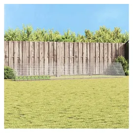vidaXL Kleintierkäfig Hasenkäfig 215 x 100 x 85 cm silberfarben