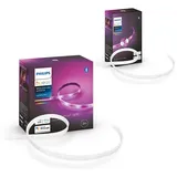 SET - Dimmbarer LED-RGBW-Streifen Philips Hue WACA 2m 20W/230V + Streifen 1m 11W/12V - Weiß