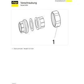 Viega Rohrverschraubung 3330 flachdichtend 1"